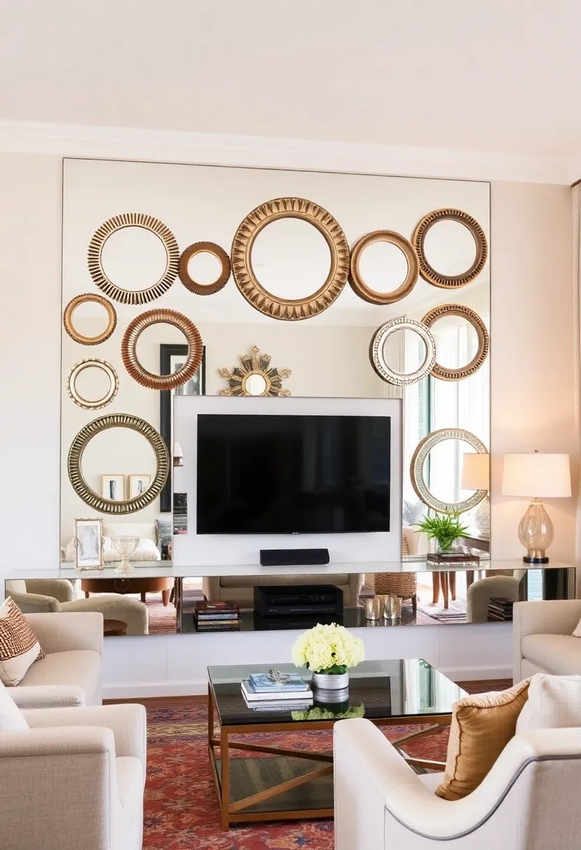10 DIY TV Wall Panels You Can Build This Weekend (And Impress Your Friends!) - 7. Mirror Accent Wall