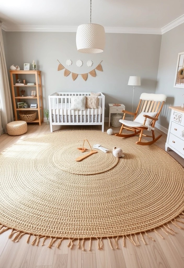12 Eco-Friendly Nursery Decor Ideas That Are Good for Your Baby and the Planet! (You’ll Love #7!) - 4. Natural Fiber Rugs