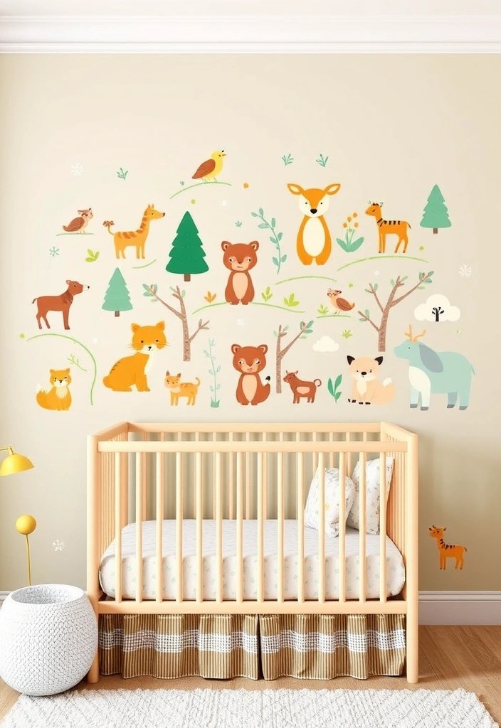 12 Eco-Friendly Nursery Decor Ideas That Are Good for Your Baby and the Planet! (You’ll Love #7!) - 5. Biodegradable Wall Decals