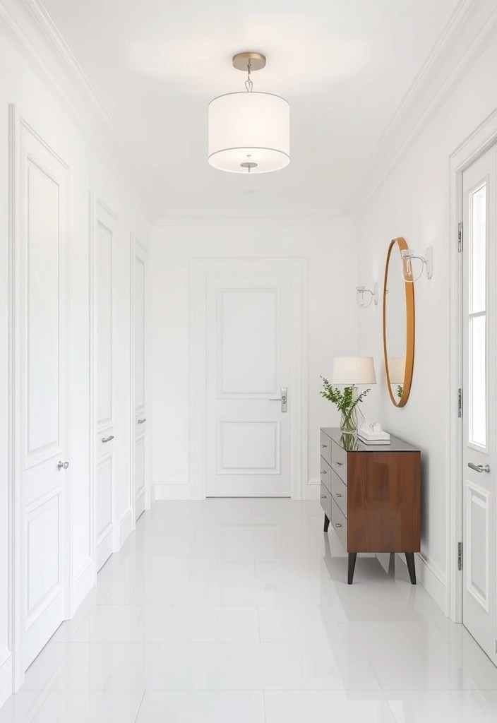 12 Stylish Hallway Accent Colours That'll Make Your Home Trendy (Warning: #8 Is Bold!) - 11. Classic White