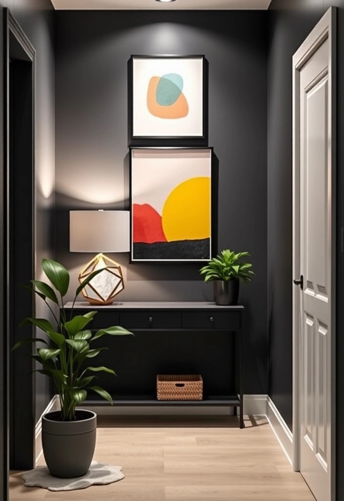 12 Stylish Hallway Accent Colours That'll Make Your Home Trendy (Warning: #8 Is Bold!) - 5. Charcoal Gray