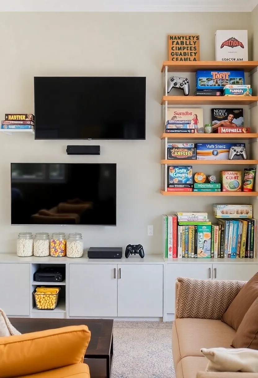 14 Family Media Wall Ideas That’ll Make Movie Nights Epic! (Don’t Miss #9!) - 13. Multi-Functional Media Wall