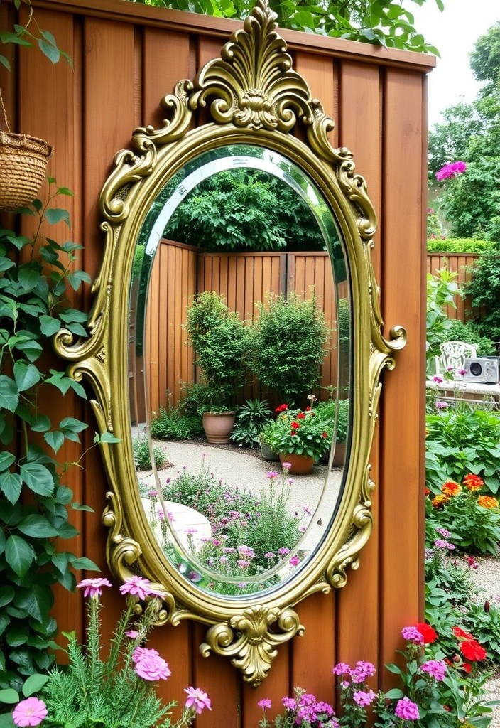 16 Garden Decor Ideas That'll Make Your Small Garden a Showstopper! (Don't Miss #3!) - 5. Garden Mirrors: Reflecting Beauty
