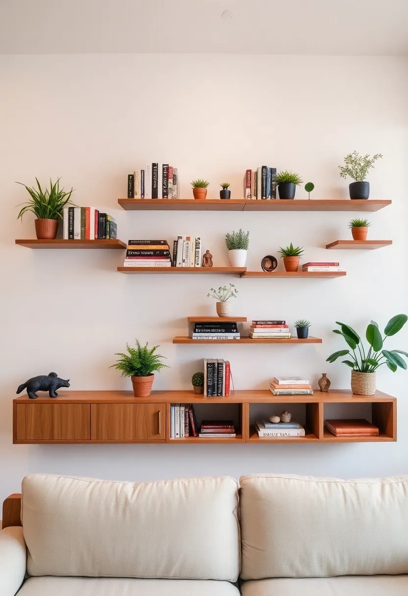 16 Wall Decor Hacks to Personalize Your Space (And #3 Is a Total Game Changer!) - 3. Incorporate Floating Shelves