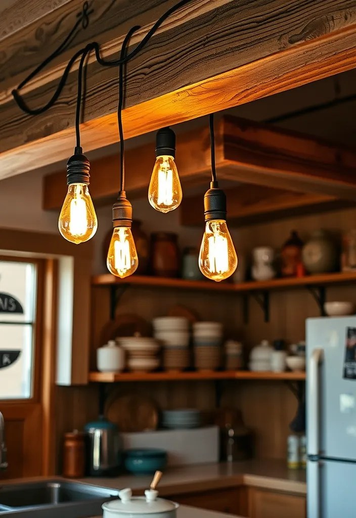 18 Kitchen Lighting Ideas That Will Transform Your Space into a Dream! - 14. Vintage Edison Bulbs