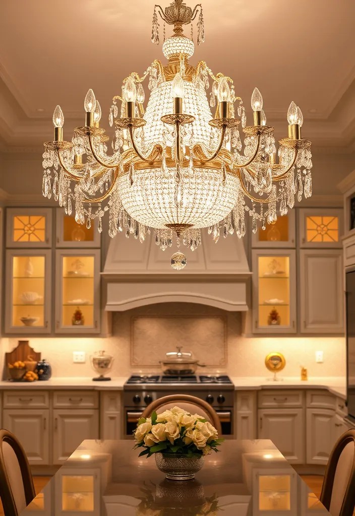 18 Kitchen Lighting Ideas That Will Transform Your Space into a Dream! - 3. Statement Chandeliers