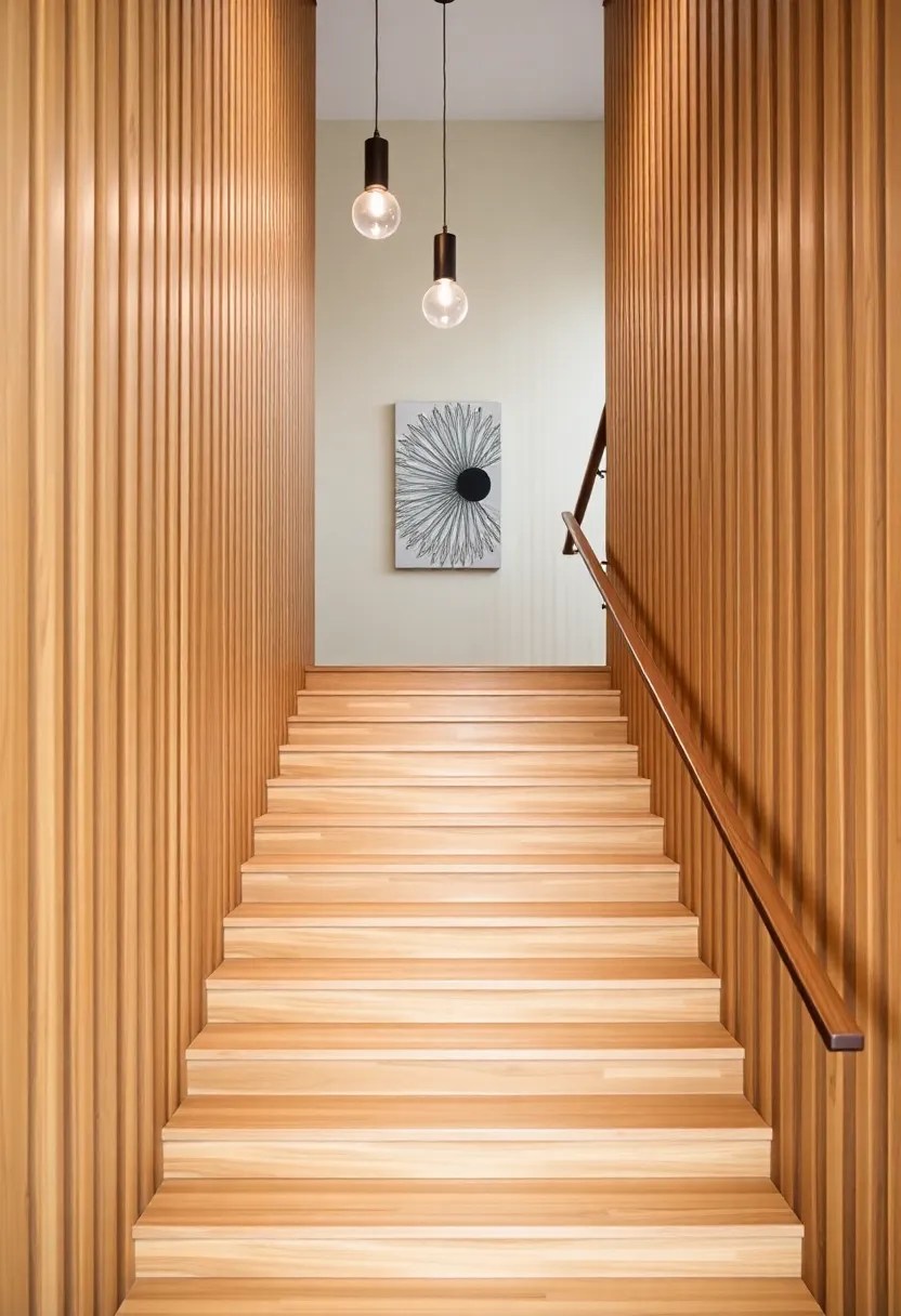 18 Modern Stair Panelling Ideas That Elevate Any Space (Don't Miss #3!) - 5. Vertical Slats