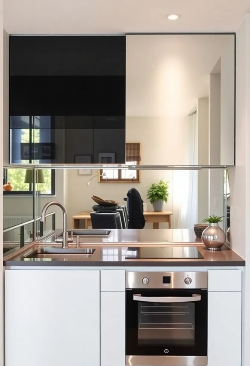 18 Stylish Small Kitchen Decor Ideas That Will Make You Fall in Love with Your Space! - 12. Use Mirrors to Reflect Light