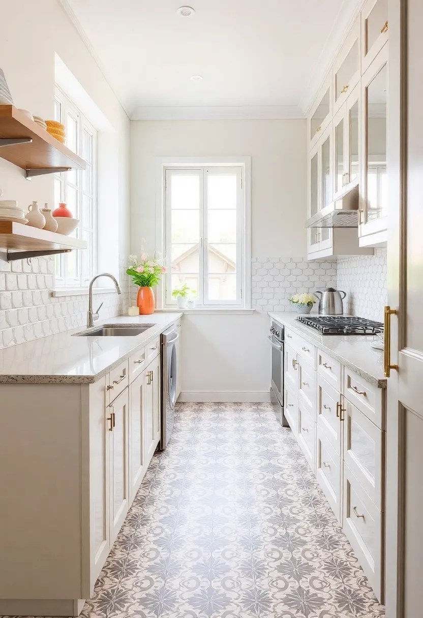 18 Stylish Small Kitchen Decor Ideas That Will Make You Fall in Love with Your Space! - 14. Opt for Stylish Flooring