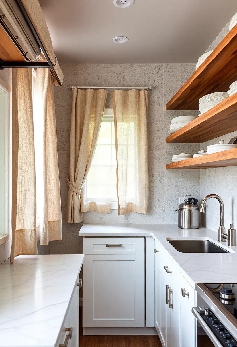 18 Stylish Small Kitchen Decor Ideas That Will Make You Fall in Love with Your Space! - 16. Layer Textures