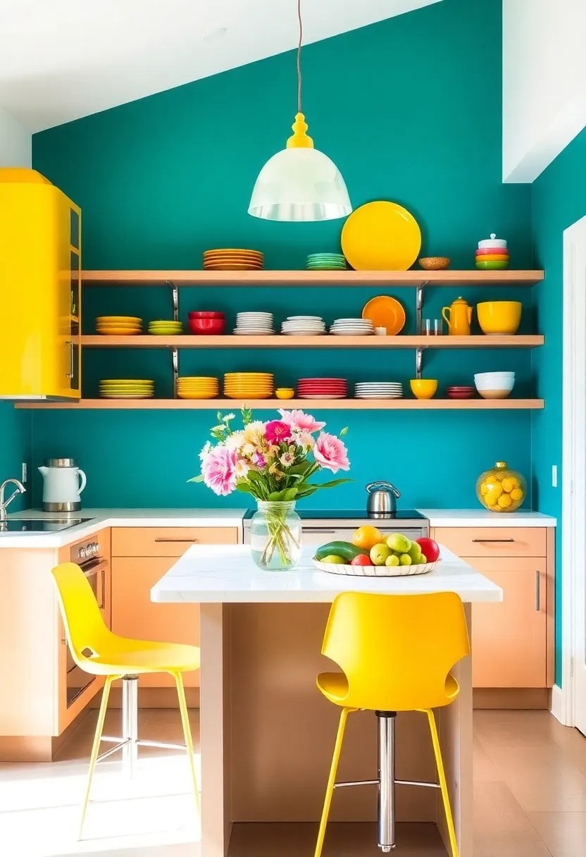 18 Stylish Small Kitchen Decor Ideas That Will Make You Fall in Love with Your Space! - 2. Add a Pop of Color