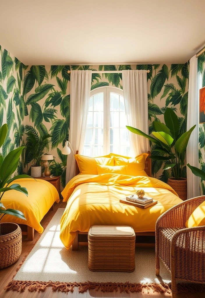 20 Colorful Bedroom Ideas That Will Infuse Your Space with Life—You Won't Believe #14! - 1. Tropical Paradise