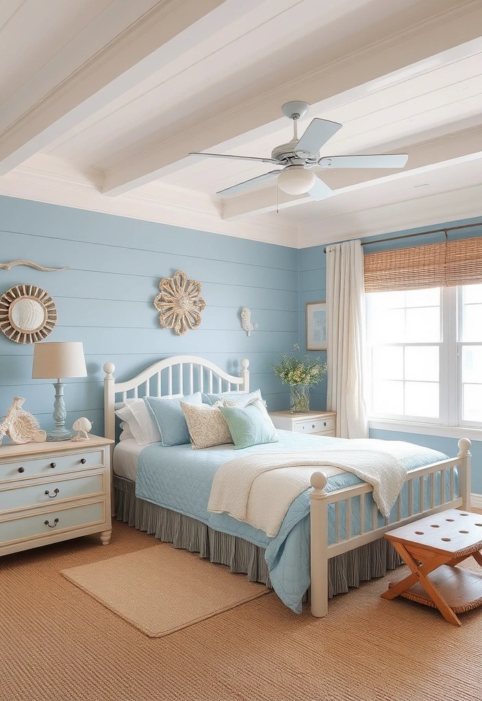 20 Colorful Bedroom Ideas That Will Infuse Your Space with Life—You Won't Believe #14! - 15. Coastal Vibes