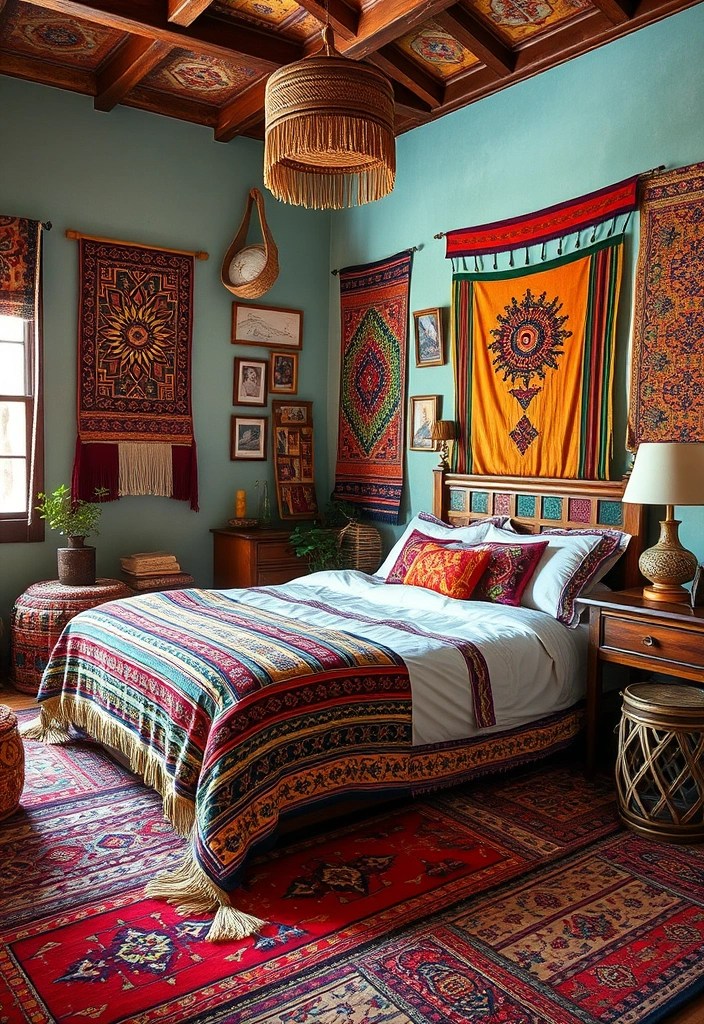 20 Colorful Bedroom Ideas That Will Infuse Your Space with Life—You Won't Believe #14! - 16. Artistic Bohemian