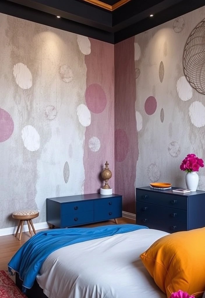20 Colorful Bedroom Ideas That Will Infuse Your Space with Life—You Won't Believe #14! - 18. Colorful Textured Walls