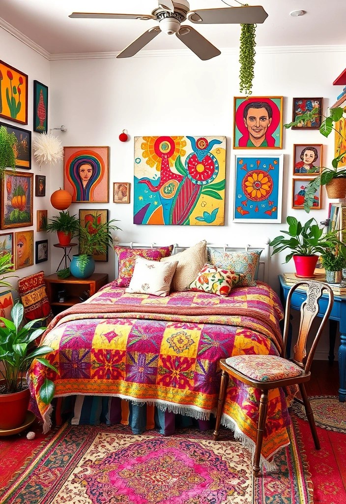 20 Colorful Bedroom Ideas That Will Infuse Your Space with Life—You Won't Believe #14! - 4. Eclectic Color Burst