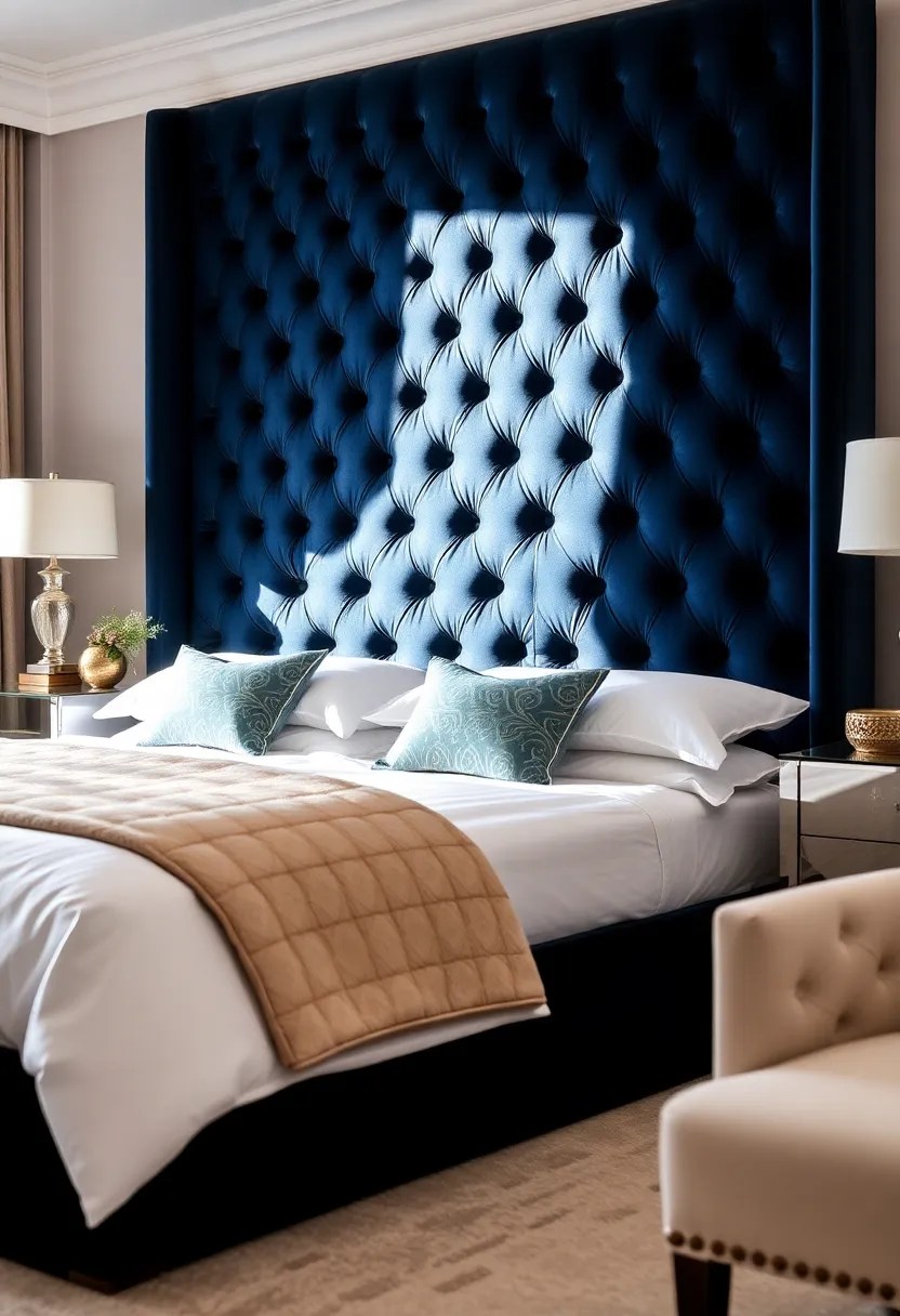 20 Comfy Bedroom Ideas That'll Make You Feel Like You're in a Luxury Hotel! - 6. Statement Headboard