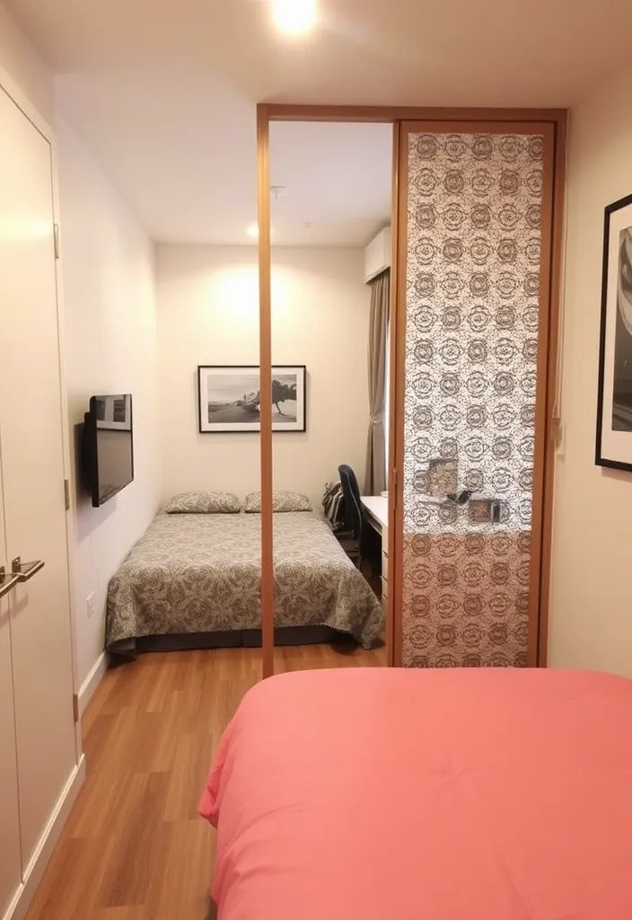 20 Small Bedroom Designs That Maximize Space (You’ll Want to Copy #11!) - 17. Functional Room Dividers