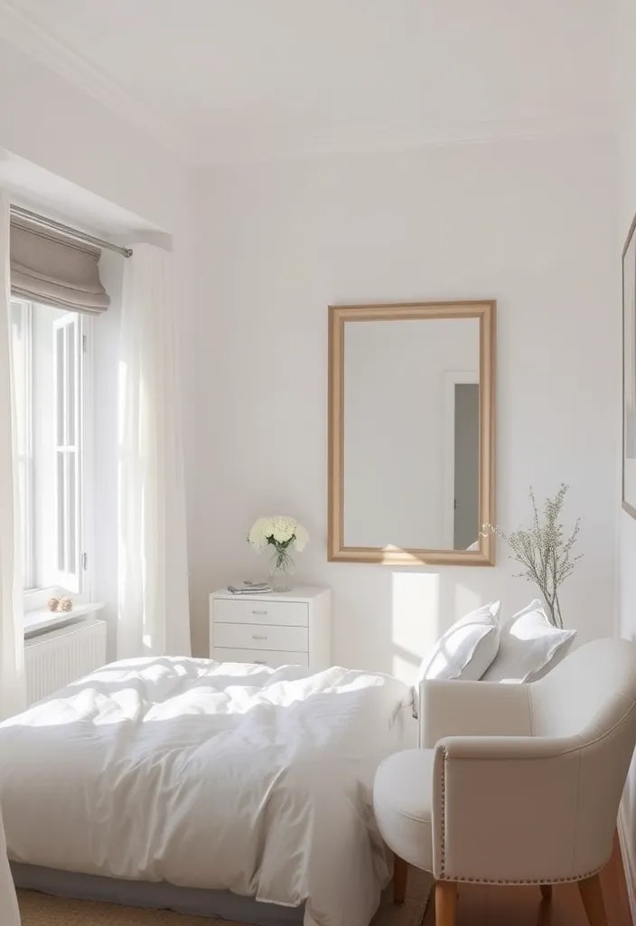 20 Small Bedroom Designs That Maximize Space (You’ll Want to Copy #11!) - 4. Light Colors and Mirrors