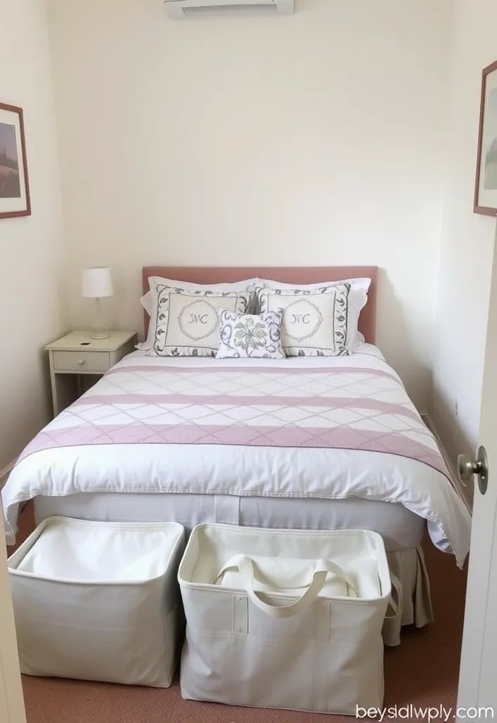 20 Small Bedroom Designs That Maximize Space (You’ll Want to Copy #11!) - 8. Smart Bedding Solutions