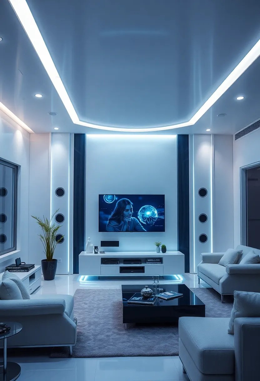 20 Stunning Home Decor Media Wall Ideas That Will Transform Your Space! - 8. High-Tech Innovation