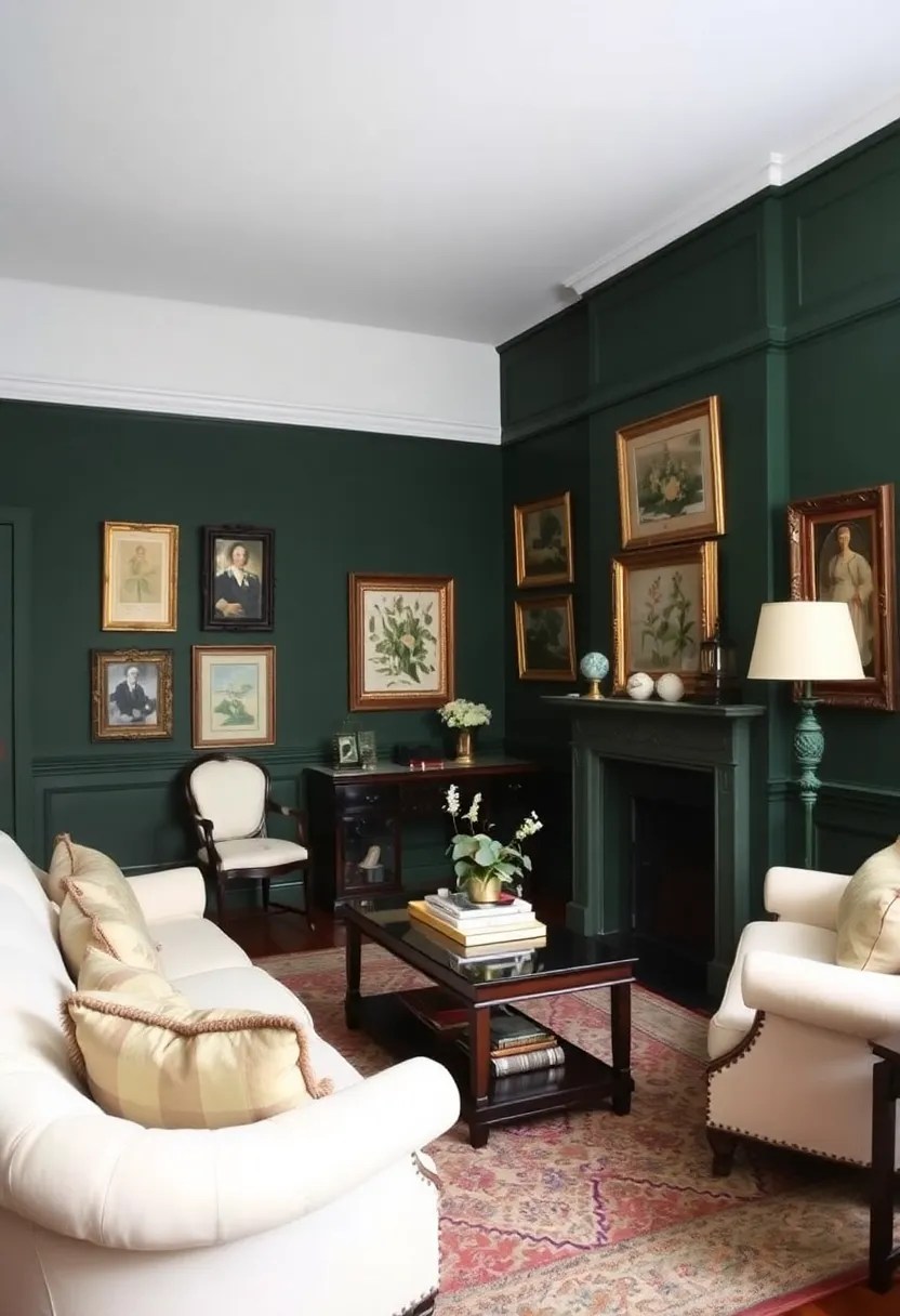 21 DIY Color Palette Ideas That Will Transform Your Home Without Breaking the Bank! - 13. Timeless Tradition: Forest Green and Cream