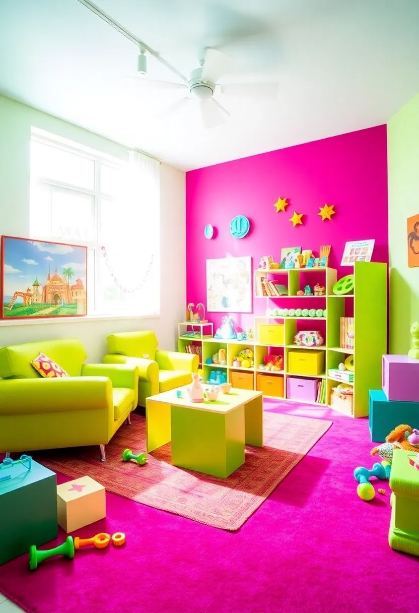 21 DIY Color Palette Ideas That Will Transform Your Home Without Breaking the Bank! - 14. Lively Contrast: Fuchsia and Lime Green