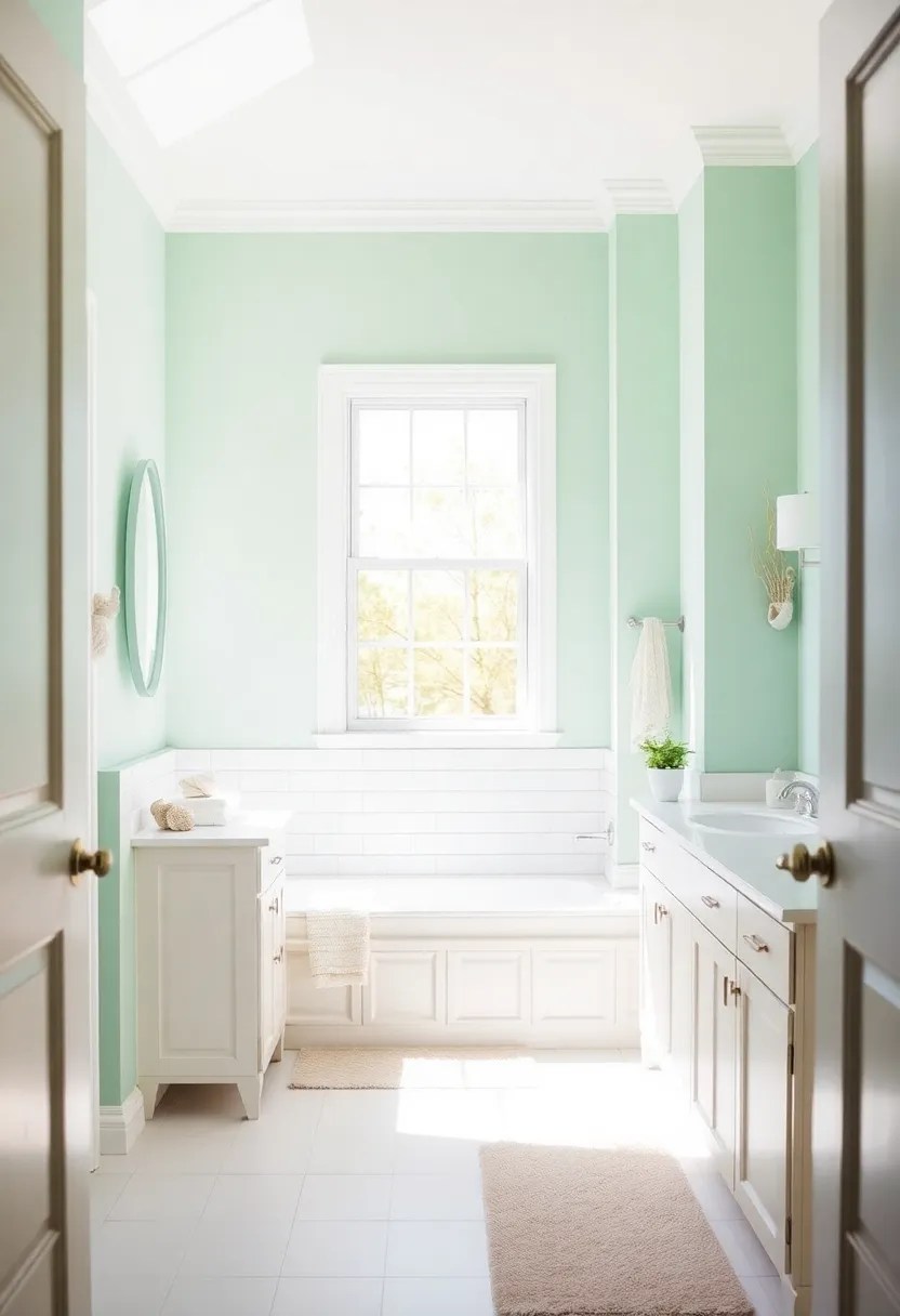21 DIY Color Palette Ideas That Will Transform Your Home Without Breaking the Bank! - 16. Refreshing Retreat: Seafoam Green and Creamy White