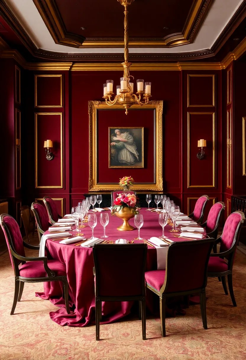 21 DIY Color Palette Ideas That Will Transform Your Home Without Breaking the Bank! - 17. Rich Contrast: Burgundy and Gold