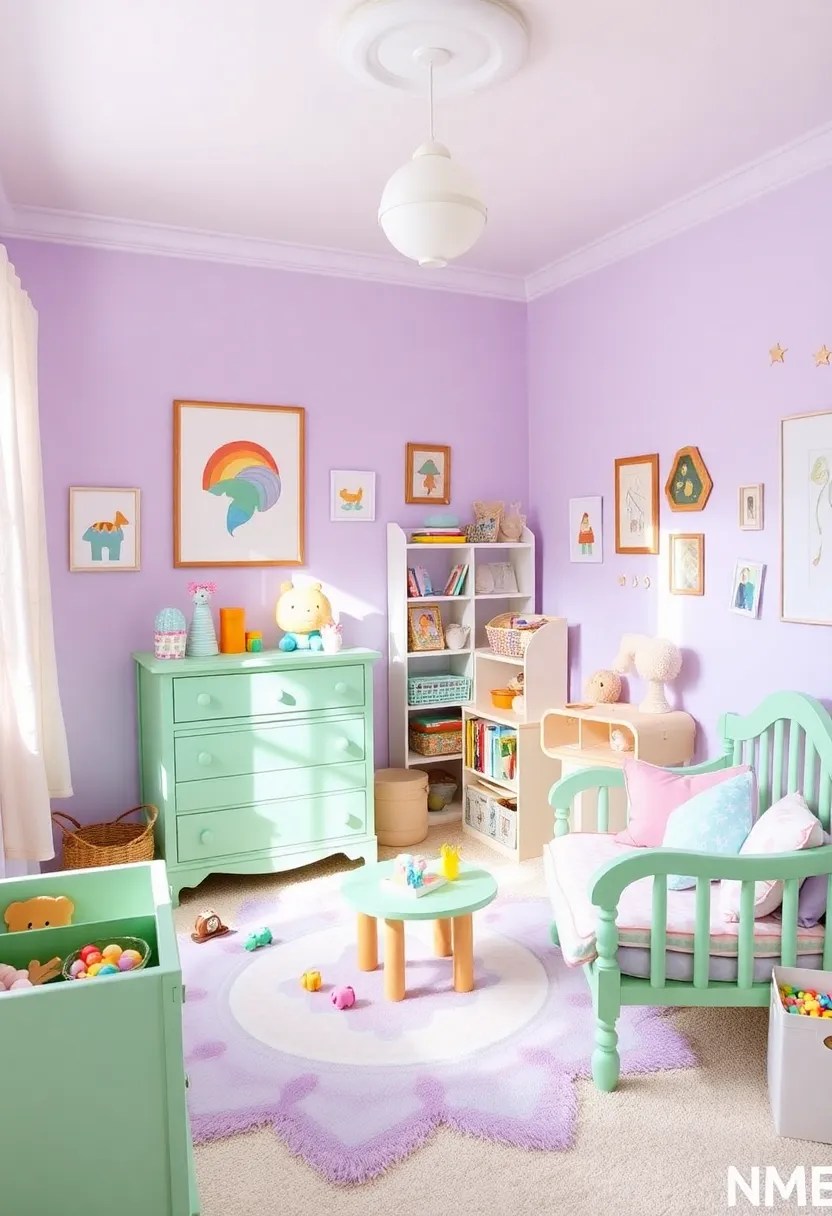 21 DIY Color Palette Ideas That Will Transform Your Home Without Breaking the Bank! - 7. Playful Pastels: Lavender and Mint