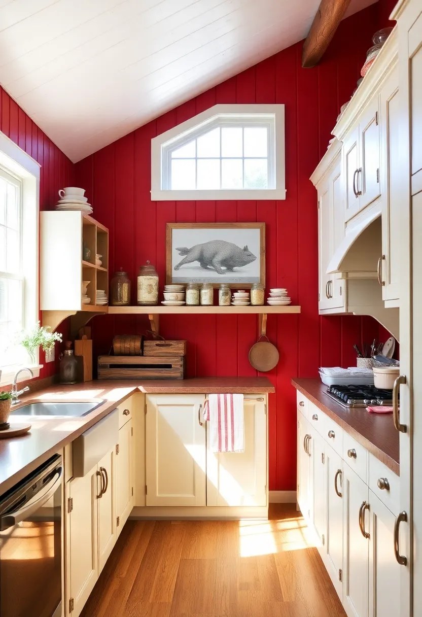 21 DIY Color Palette Ideas That Will Transform Your Home Without Breaking the Bank! - 8. Rustic Retreat: Barn Red and Cream