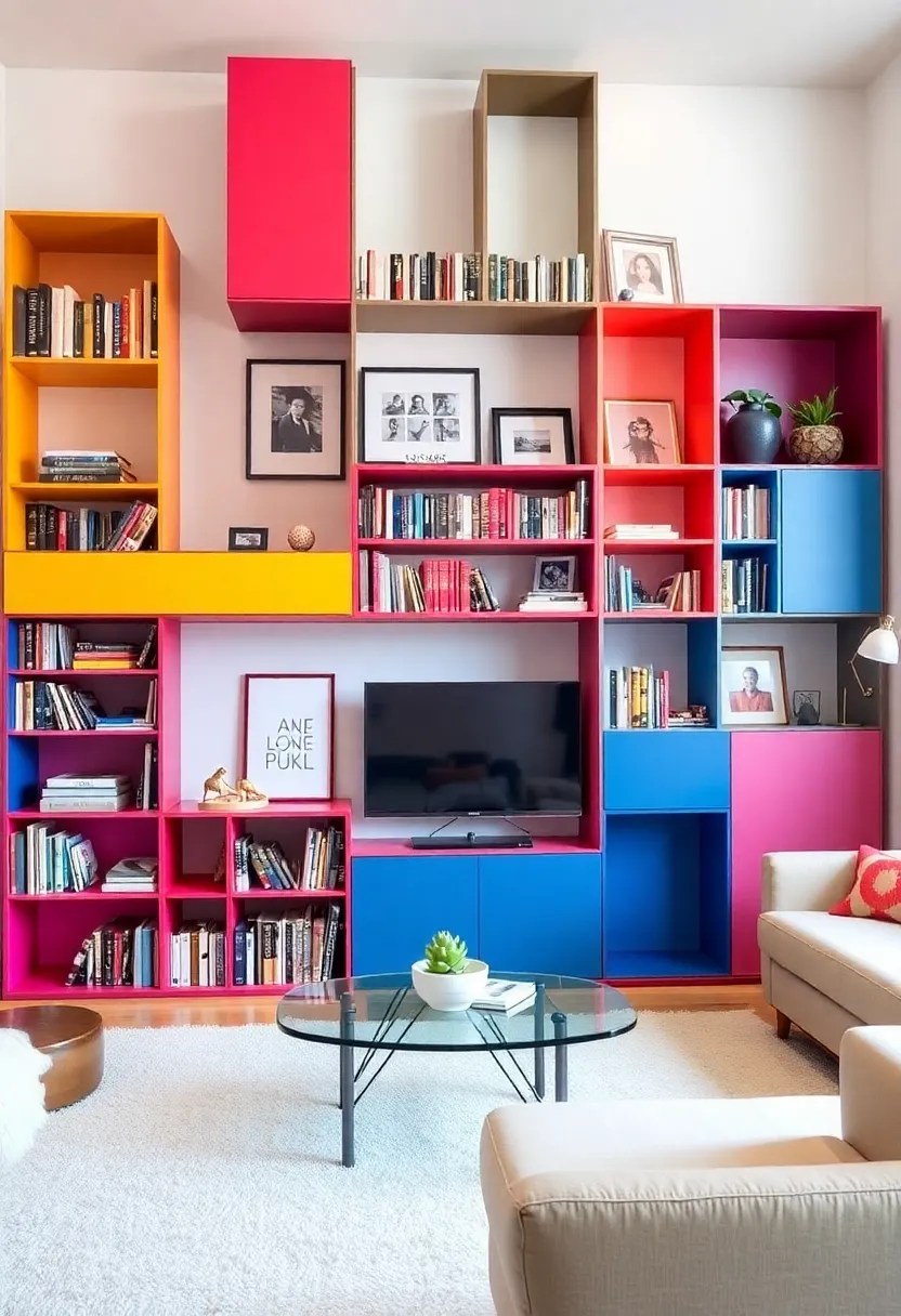 21 Stylish Bookshelves That Double as Storage in Your Living Room (You’ll Want #8!) - 4. Modular Bookshelves