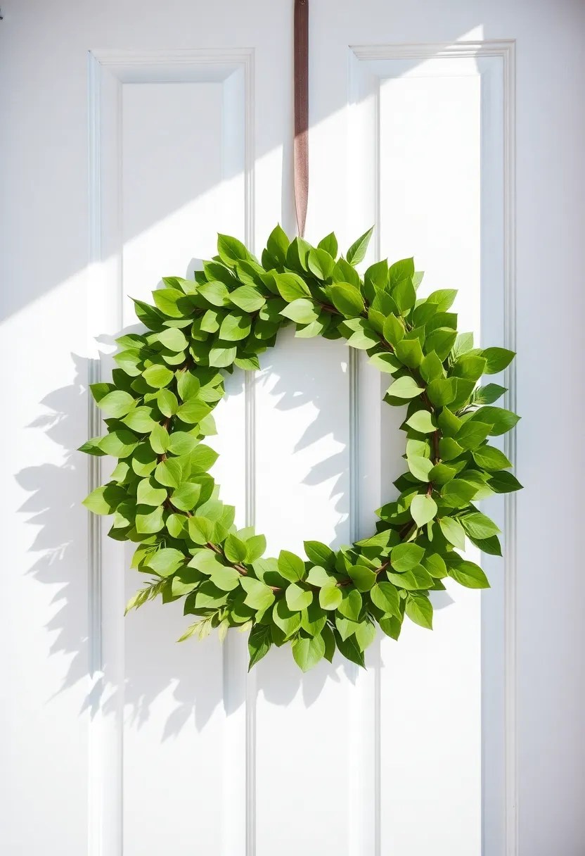 25 DIY Spring Wreaths That Are Easier Than You Think (Even Your Kids Can Help with #9!) - 4. Minimalist Greenery Wreath