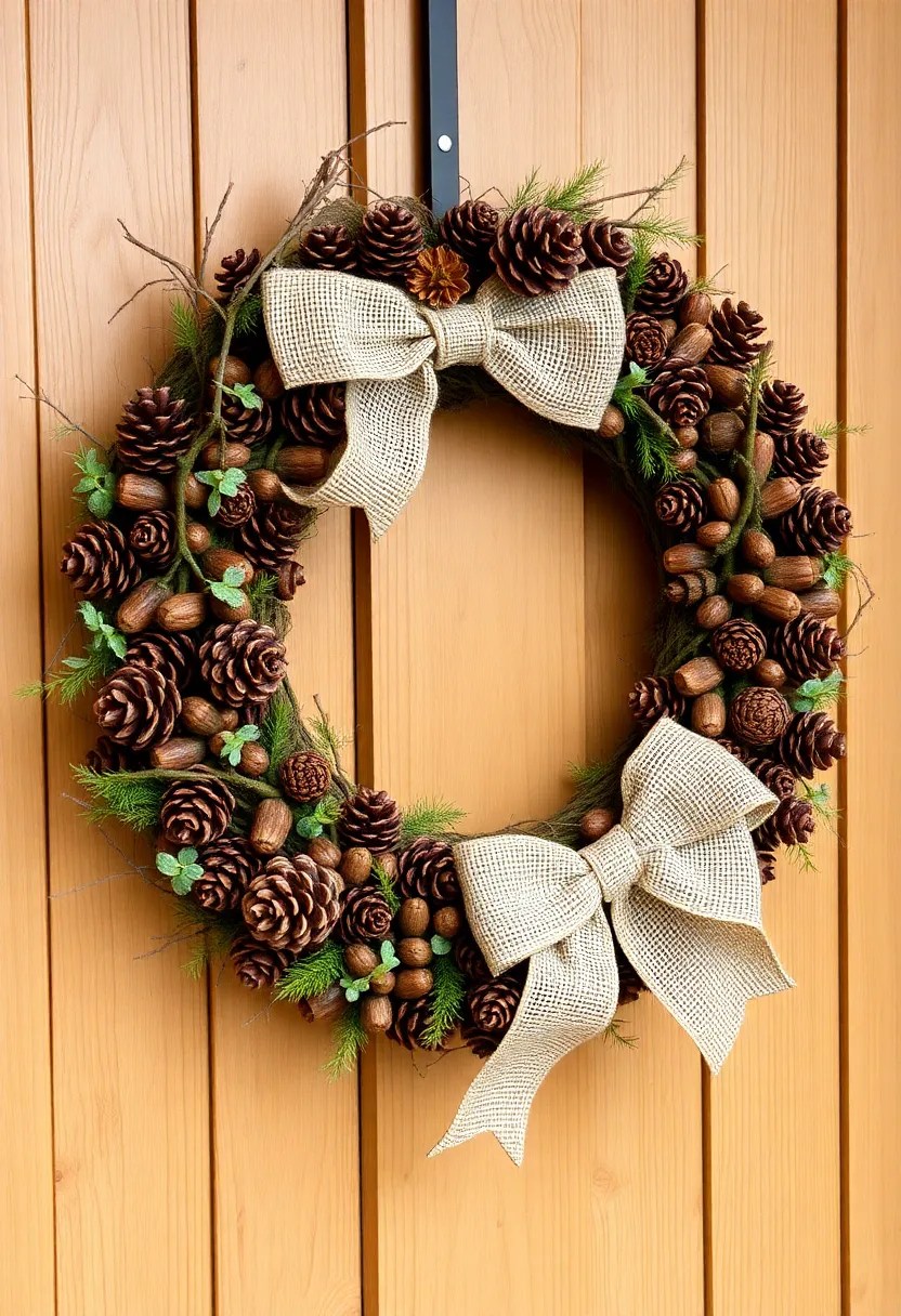 25 DIY Spring Wreaths That Are Easier Than You Think (Even Your Kids Can Help with #9!) - 8. Nature-Inspired Pinecone Wreath