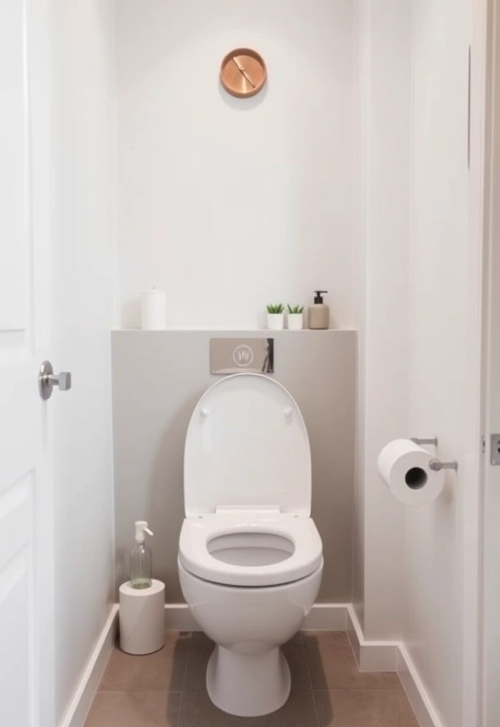 25 Modern Toilet Ideas That'll Elevate Your Downstairs Bathroom (Check Out #15 for Inspiration!) - 14. Minimalist Accessories