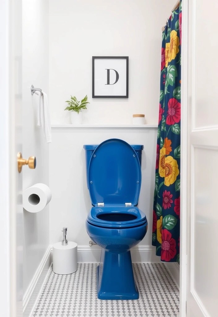 25 Modern Toilet Ideas That'll Elevate Your Downstairs Bathroom (Check Out #15 for Inspiration!) - 3. Bold Color Choices