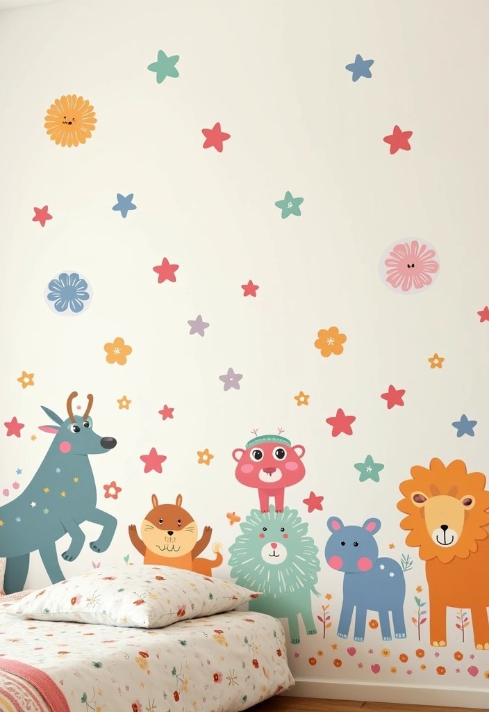 16 Artistic Kids Room Decor Ideas That Nurture Creativity (You Won't Believe #12!) - 16. Colorful Wall Stickers
