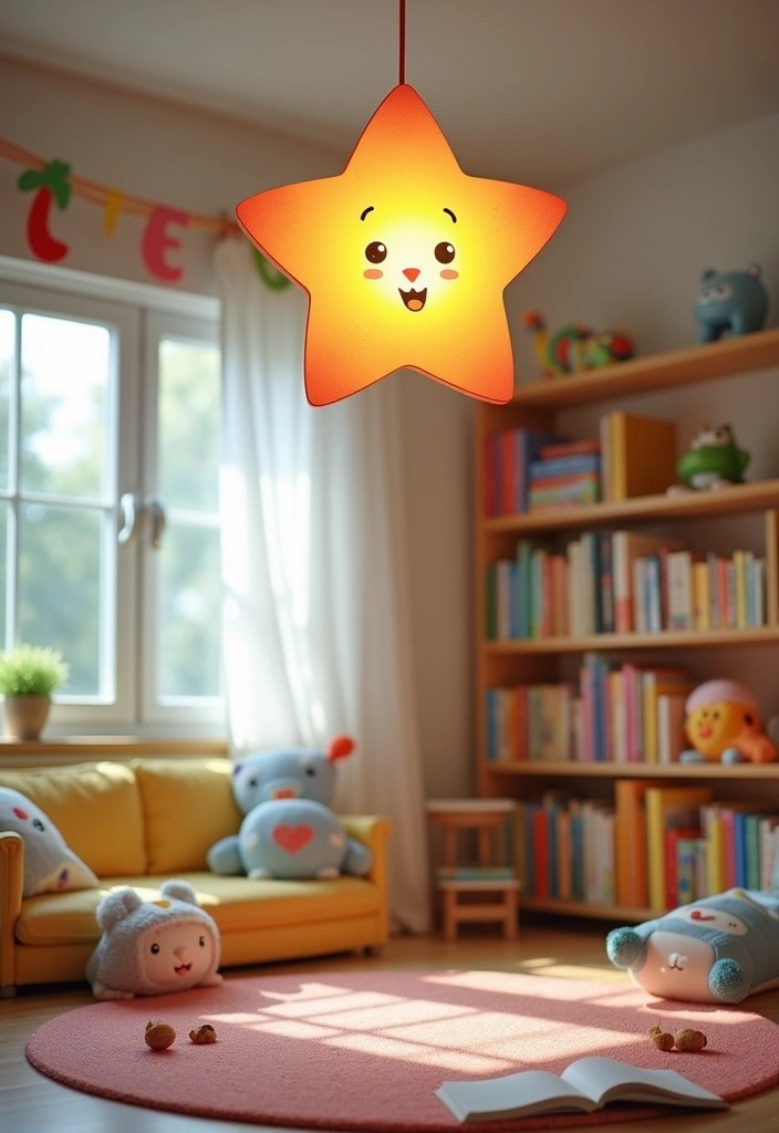 16 Artistic Kids Room Decor Ideas That Nurture Creativity (You Won't Believe #12!) - 9. Funky Lighting Fixtures