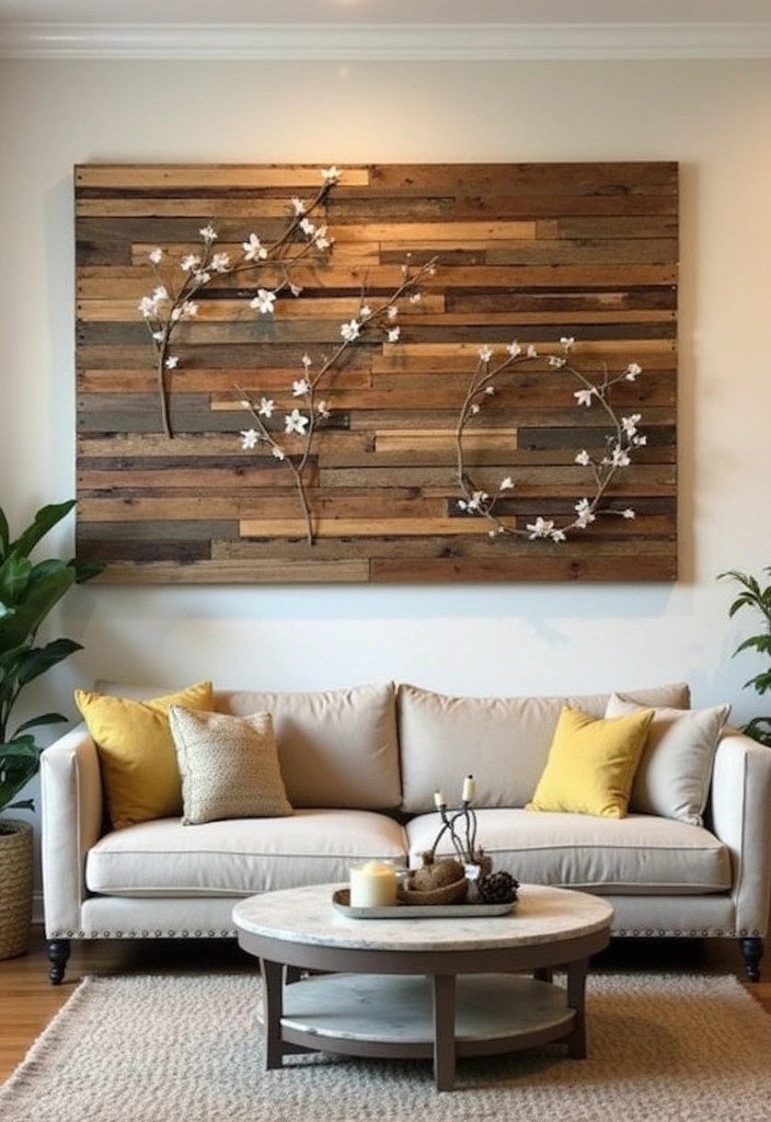 20 DIY Living Room Decor Projects That'll Bring Cozy Comfort on a Budget (Don't Miss #15!) - 20. DIY Pallet Wall Art