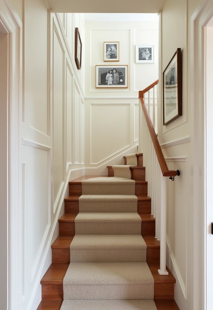 20 Family-Friendly Stair Panelling Ideas That Are Both Stylish and Practical (#9 Is Genius!) - 1. Classic Wainscoting