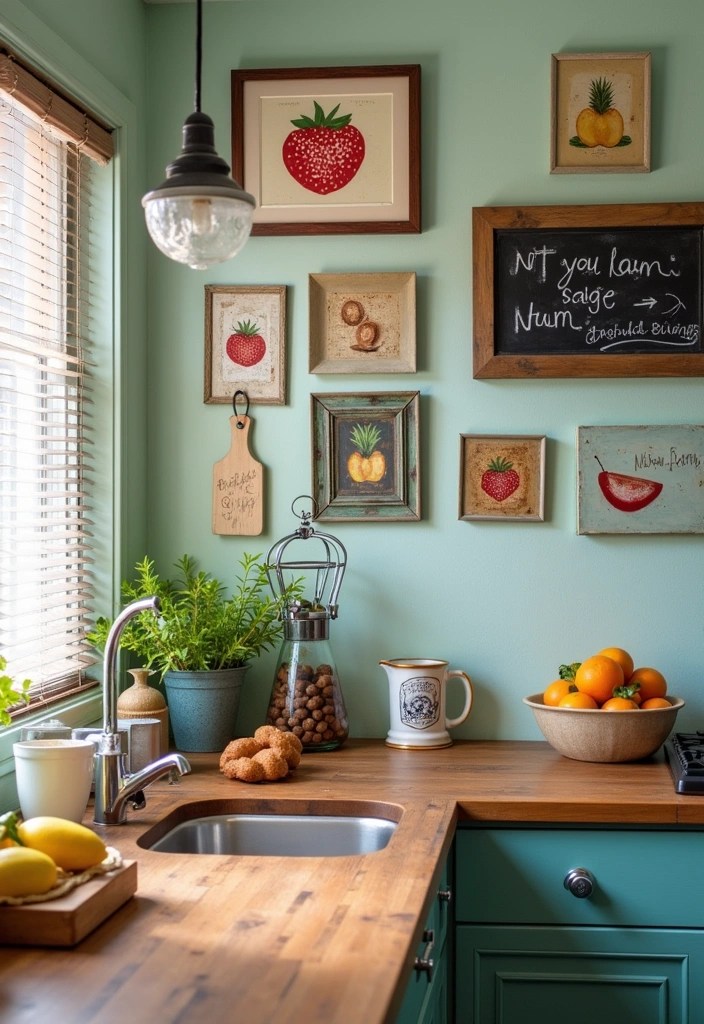 20 Kitchen Inspiration Ideas That Will Transform Your Space into a Culinary Paradise! - 14. Artistic Wall Decor to Personalize