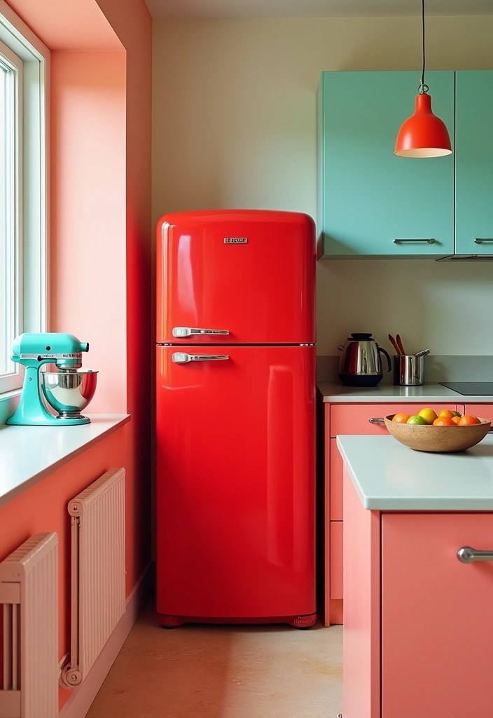20 Kitchen Inspiration Ideas That Will Transform Your Space into a Culinary Paradise! - 9. Colorful Appliances as a Focal Point