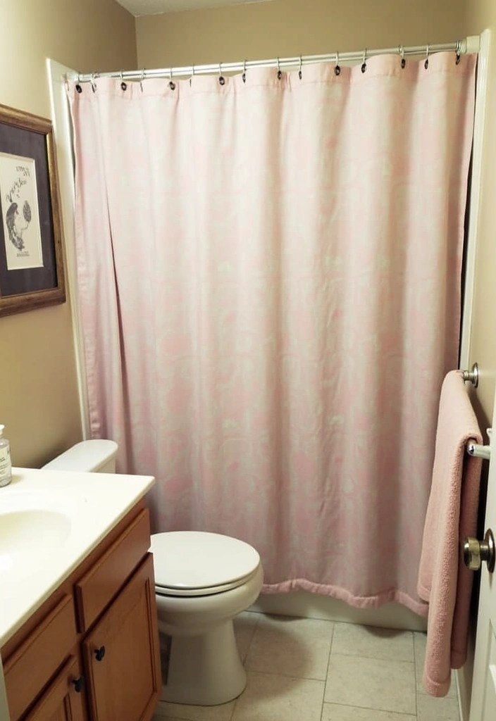 21 Cozy Small Bathroom Ideas That Maximize Space and Style (You Need to See #11!) - 12. Customized Shower Curtains