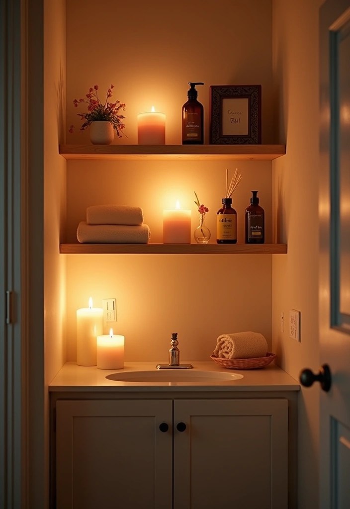 21 Cozy Small Bathroom Ideas That Maximize Space and Style (You Need to See #11!) - 21. Scented Candles for Relaxation