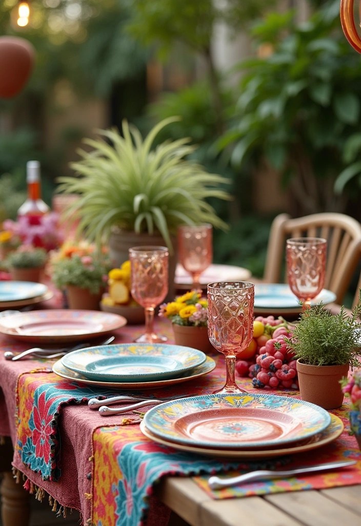 21 Handcrafted Ceramic Dinnerware Sets That Will Make Every Meal Feel Special! - 10. Bohemian Vibes