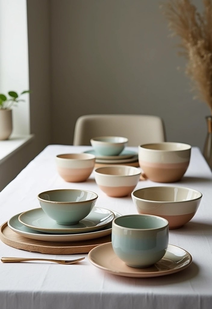 21 Handcrafted Ceramic Dinnerware Sets That Will Make Every Meal Feel Special! - 14. Elegant Ombre Effects