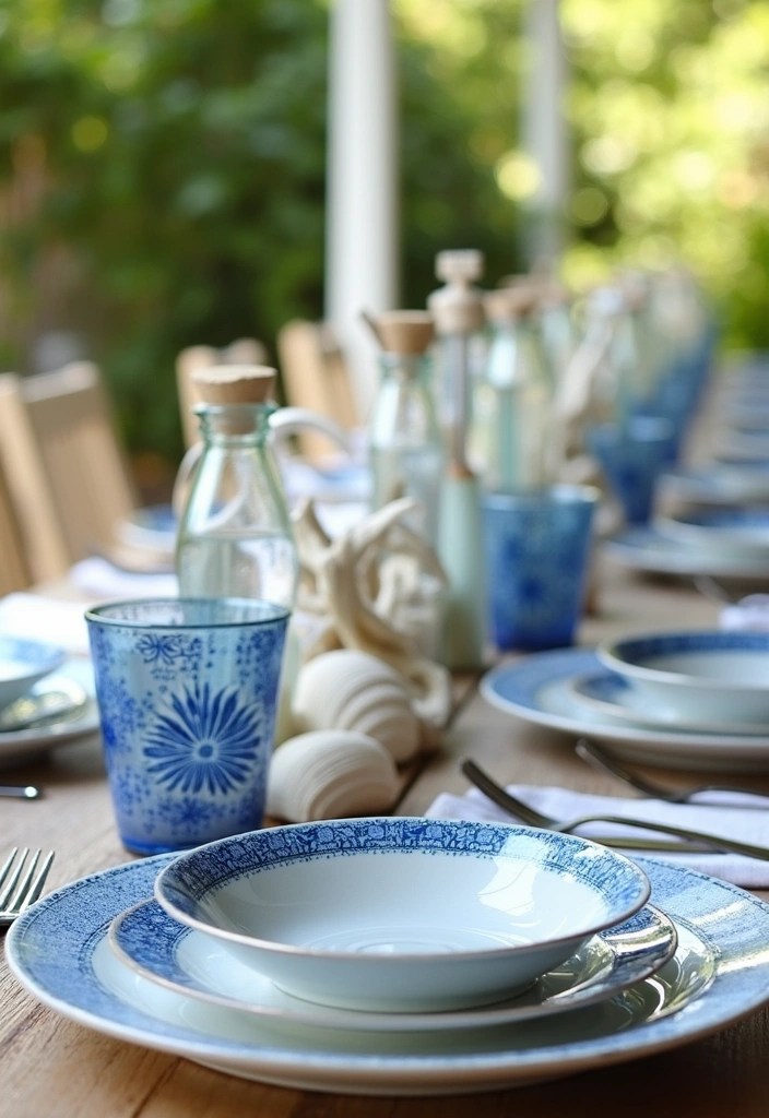 21 Handcrafted Ceramic Dinnerware Sets That Will Make Every Meal Feel Special! - 2. Coastal Chic: Blue and White Patterns