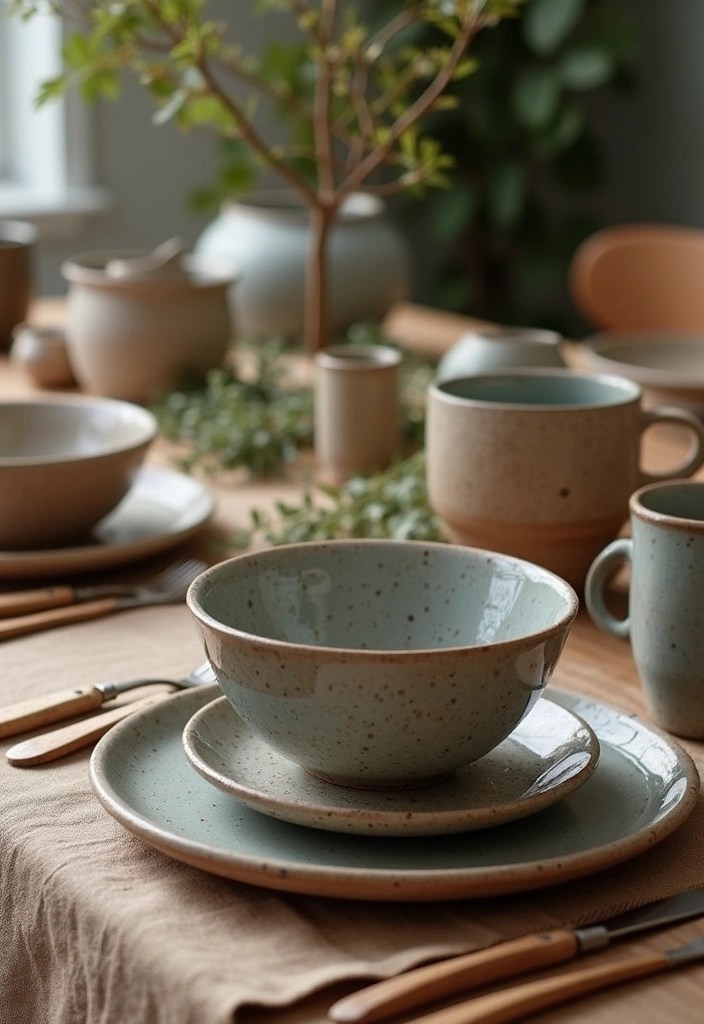 21 Handcrafted Ceramic Dinnerware Sets That Will Make Every Meal Feel Special! - 5. Textured Stoneware