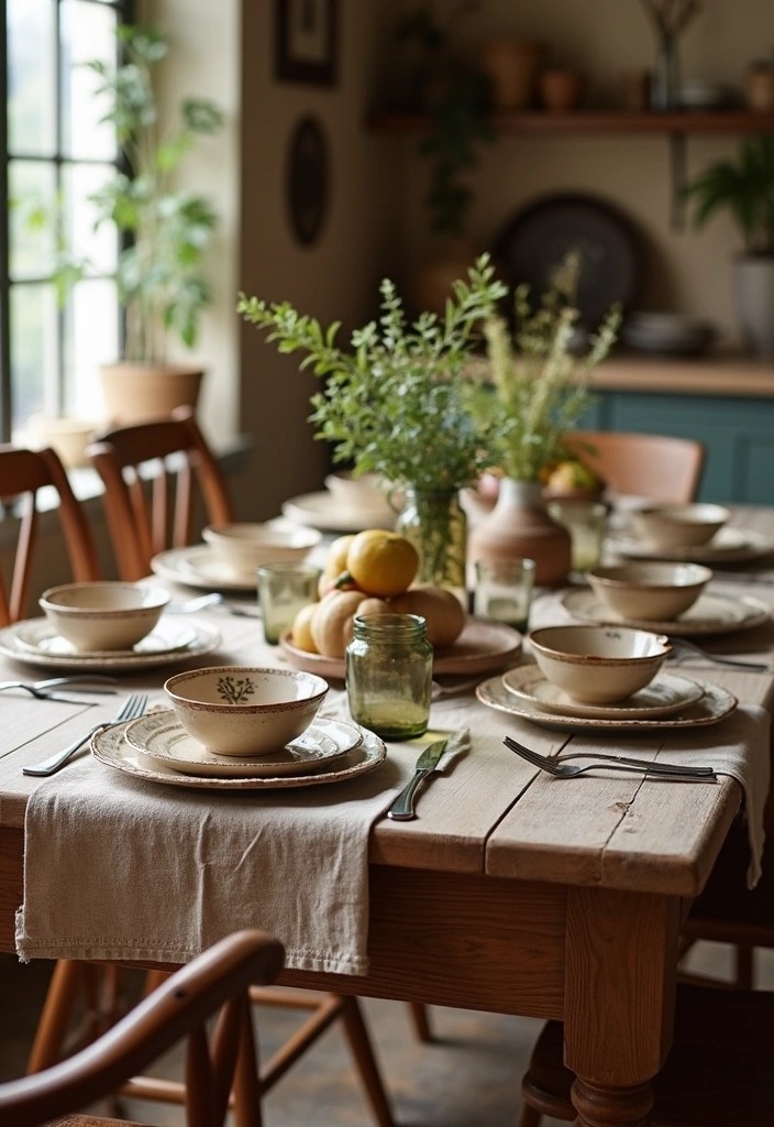 21 Handcrafted Ceramic Dinnerware Sets That Will Make Every Meal Feel Special! - 7. Rustic Charm: Farmhouse Style