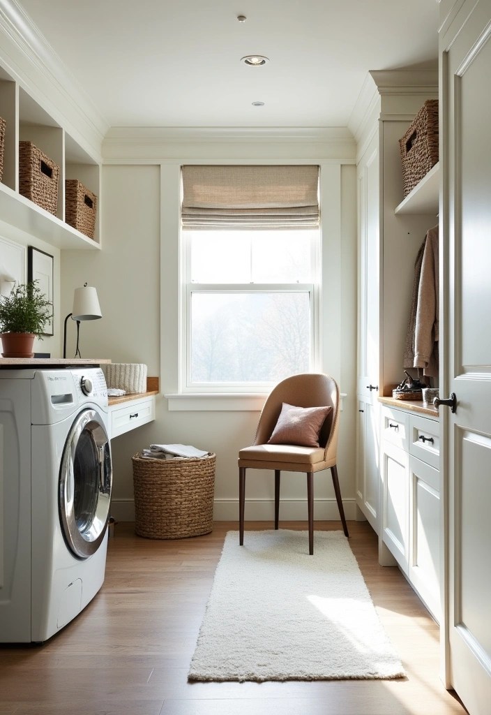 25 Beautiful Decorative Laundry Room Ideas That'll Make You Never Want to Leave! - 10. Open Concept with Multi-Functionality